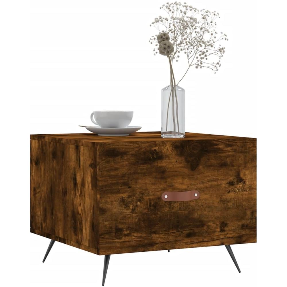 Tavolini Salotto 2 Pz Rovere Fumo 50x50x40cm Legno Multistrato - Foto 3