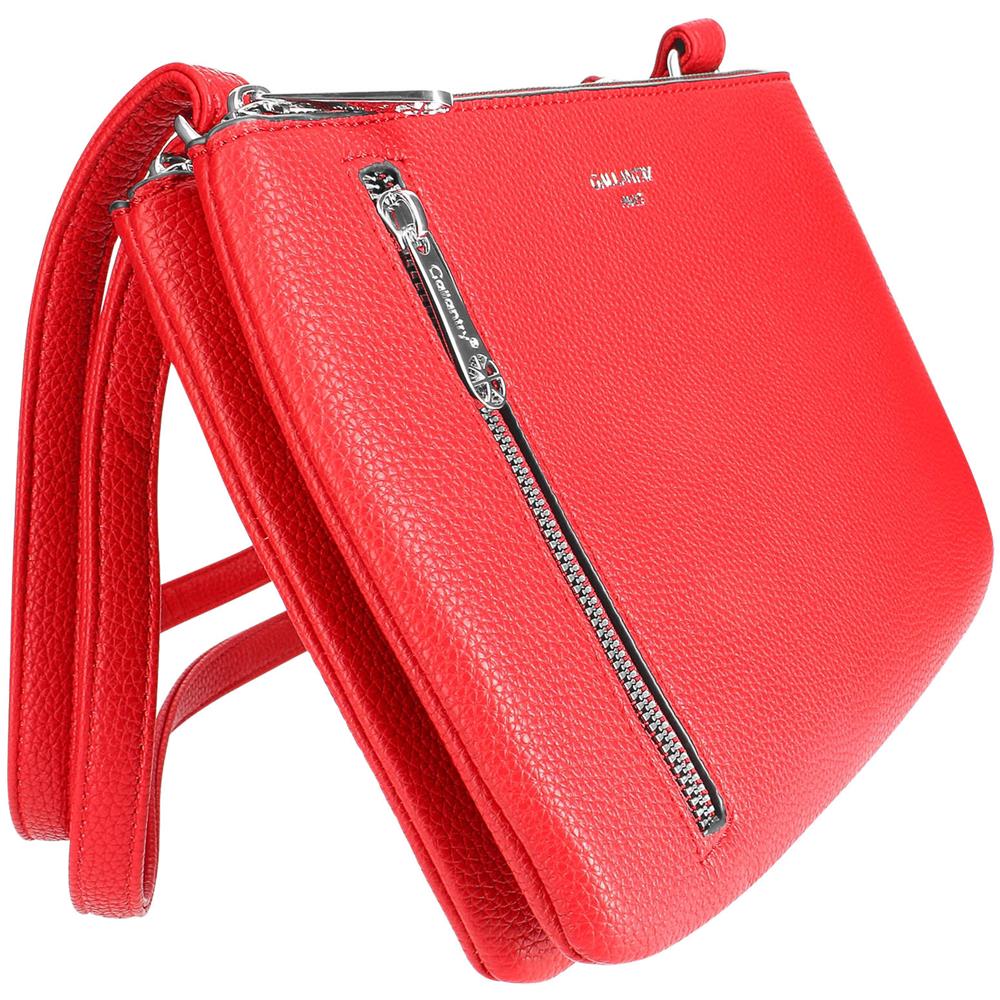 Borsa A Tracolla In Similpelle Martellata, Rosso - Foto 2