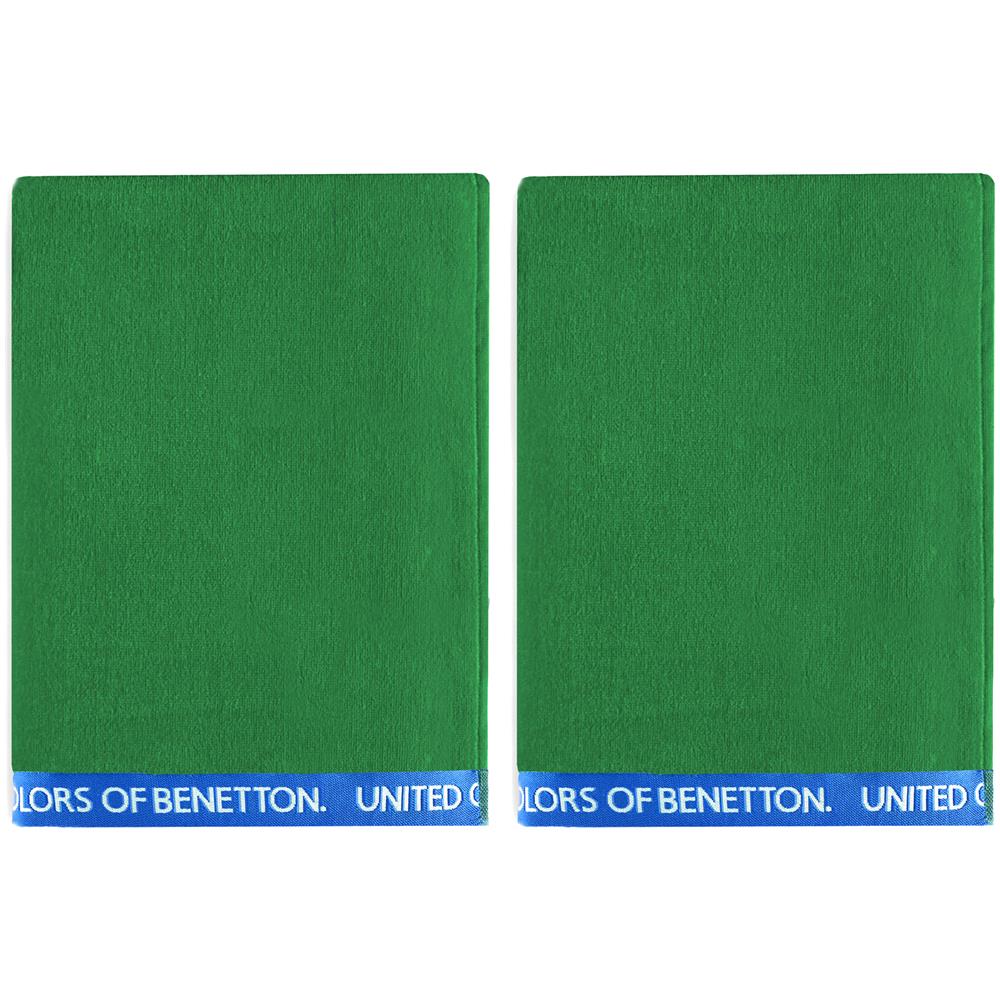 BENETTON - Set 2 Asciugamano Da Spiaggia 90x160 Cm 380 Gsm Velo Di Velluto 100%cotton House BENETTON - Set 2 Asciugamano Da Spiaggia 90x160 Cm 380 Gsm Velo Di Velluto 100%cotton House