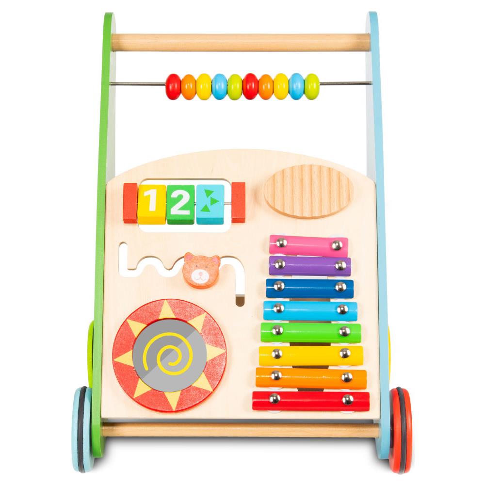 Camminatore 4-in-1, spingi, tavolo, multifunzionale, musicale, educativo, cavalcabile, verde - Foto 1