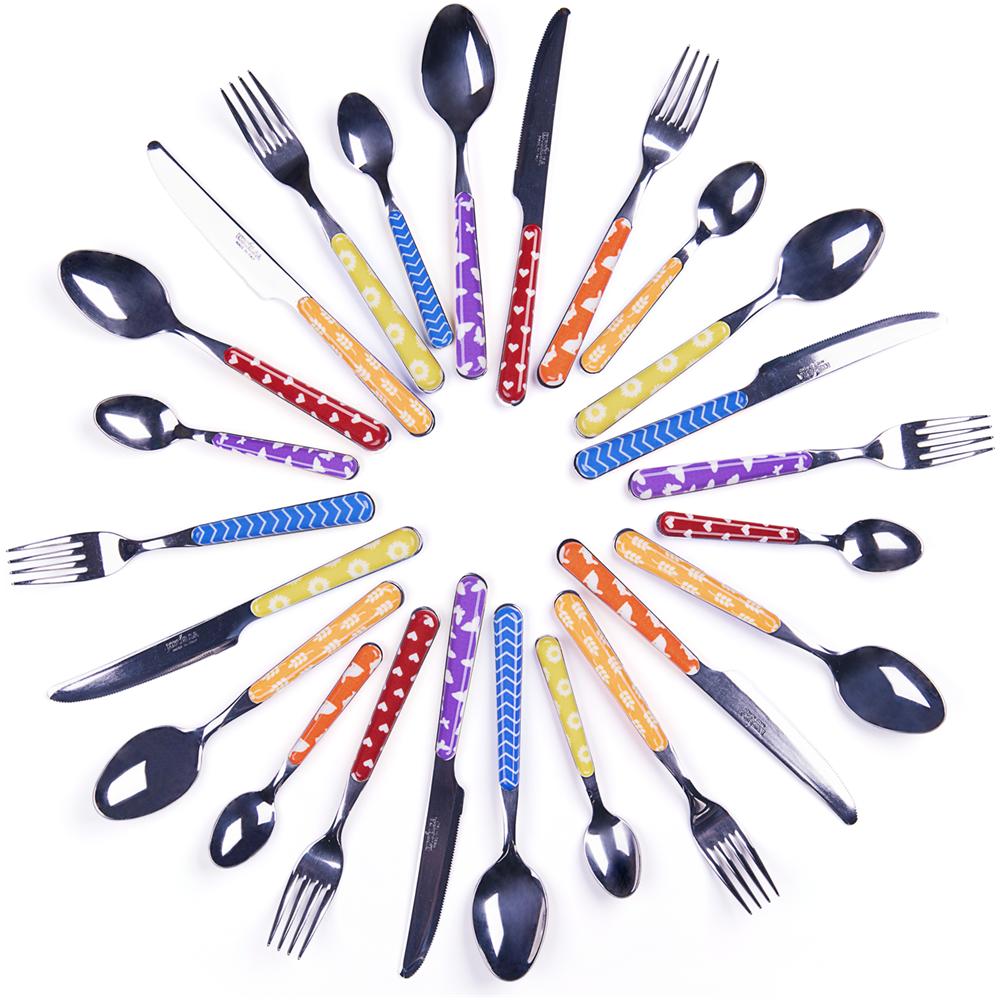 Servizio 24 posate Enjoy multicolor. - Foto 1