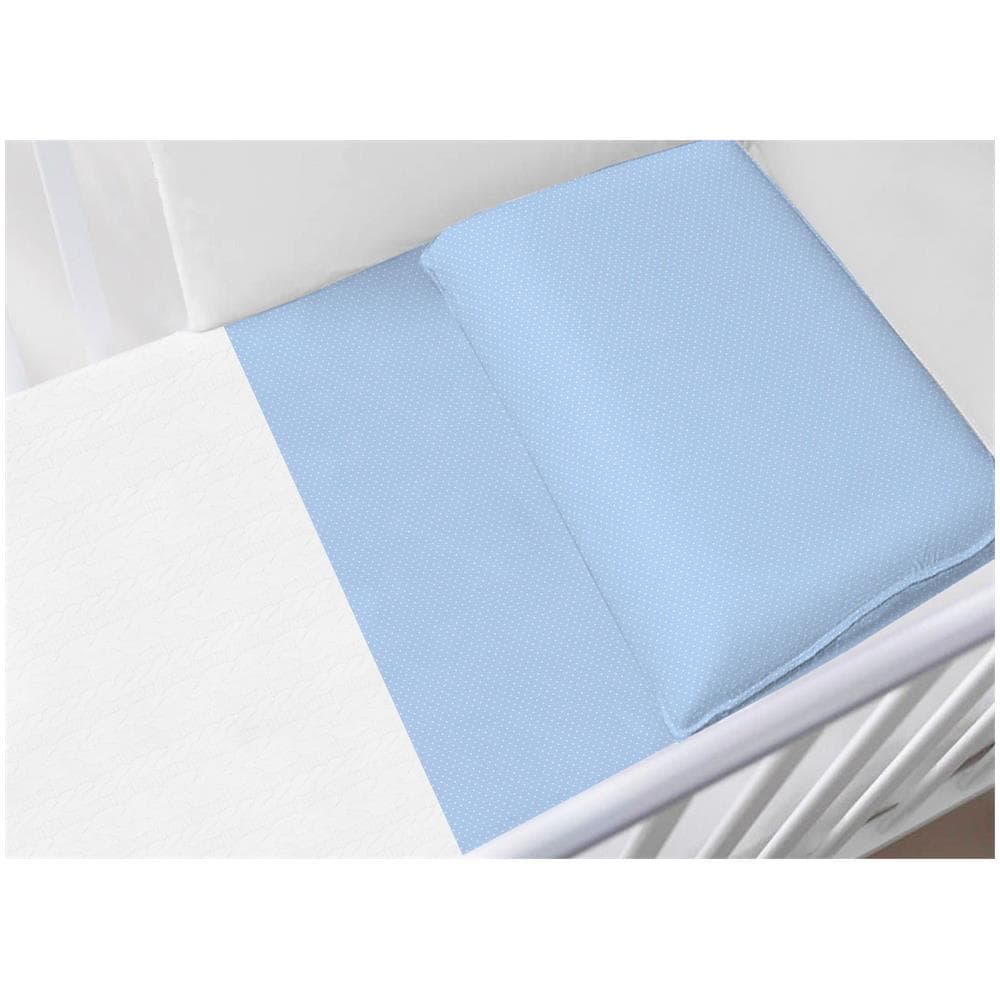 Federa Per Lettino E Culla Fantasia Pois Lettino Azzurro - Foto 1