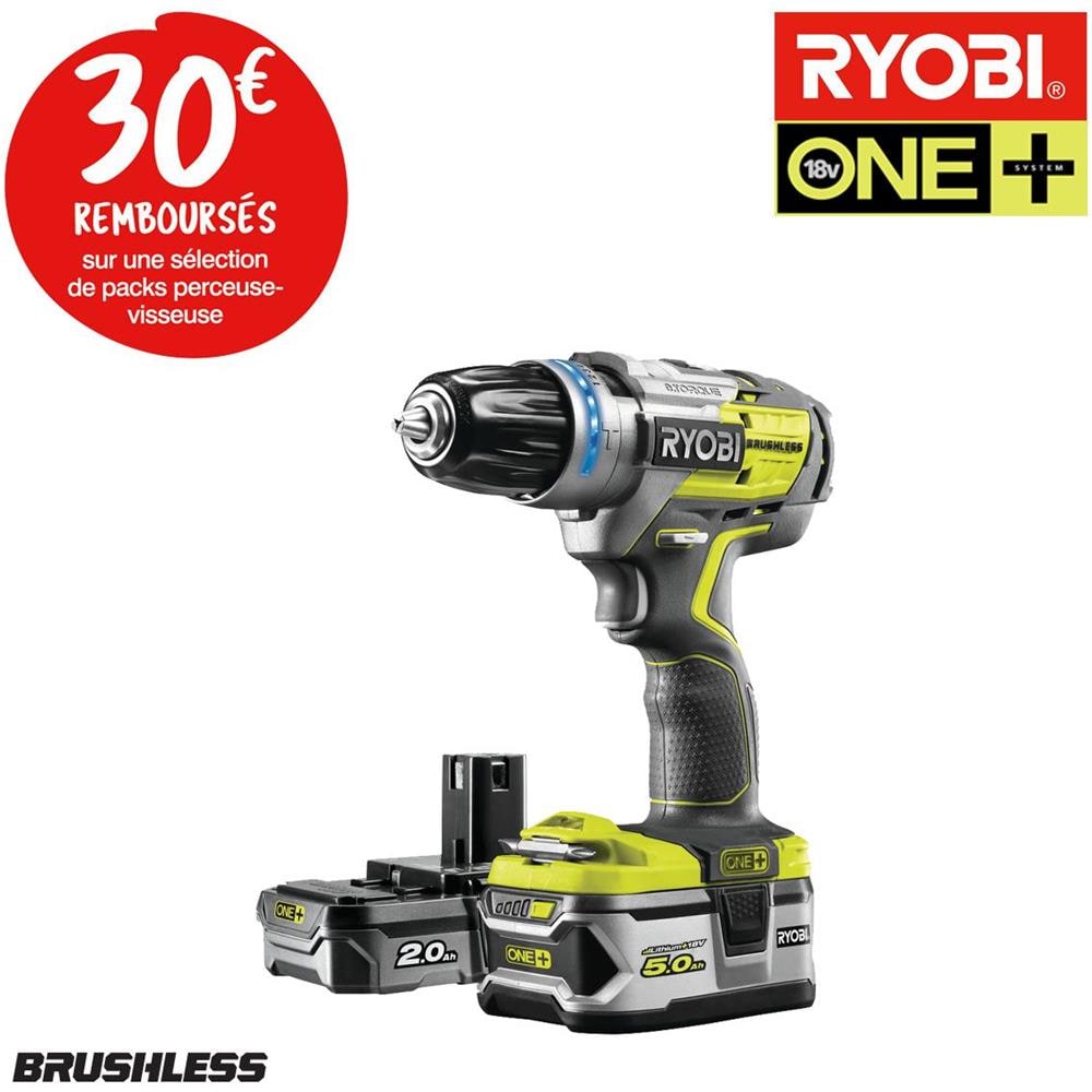 Trapano Avvitatore Impatto Brushless 18v Oneplus - 2 Batterie Lithiumplus 5ah - 2ah - Quick Charger 2.0ah - R18pdb - Foto 2