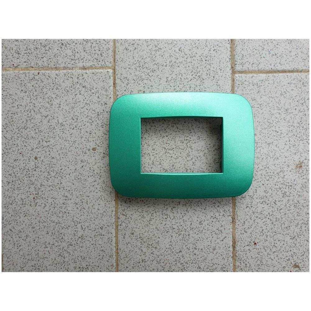 Placca Placchetta Placchette Compatibili Per Serie Axolute Colorate - Verde Metallizzato 3 - Foto 1