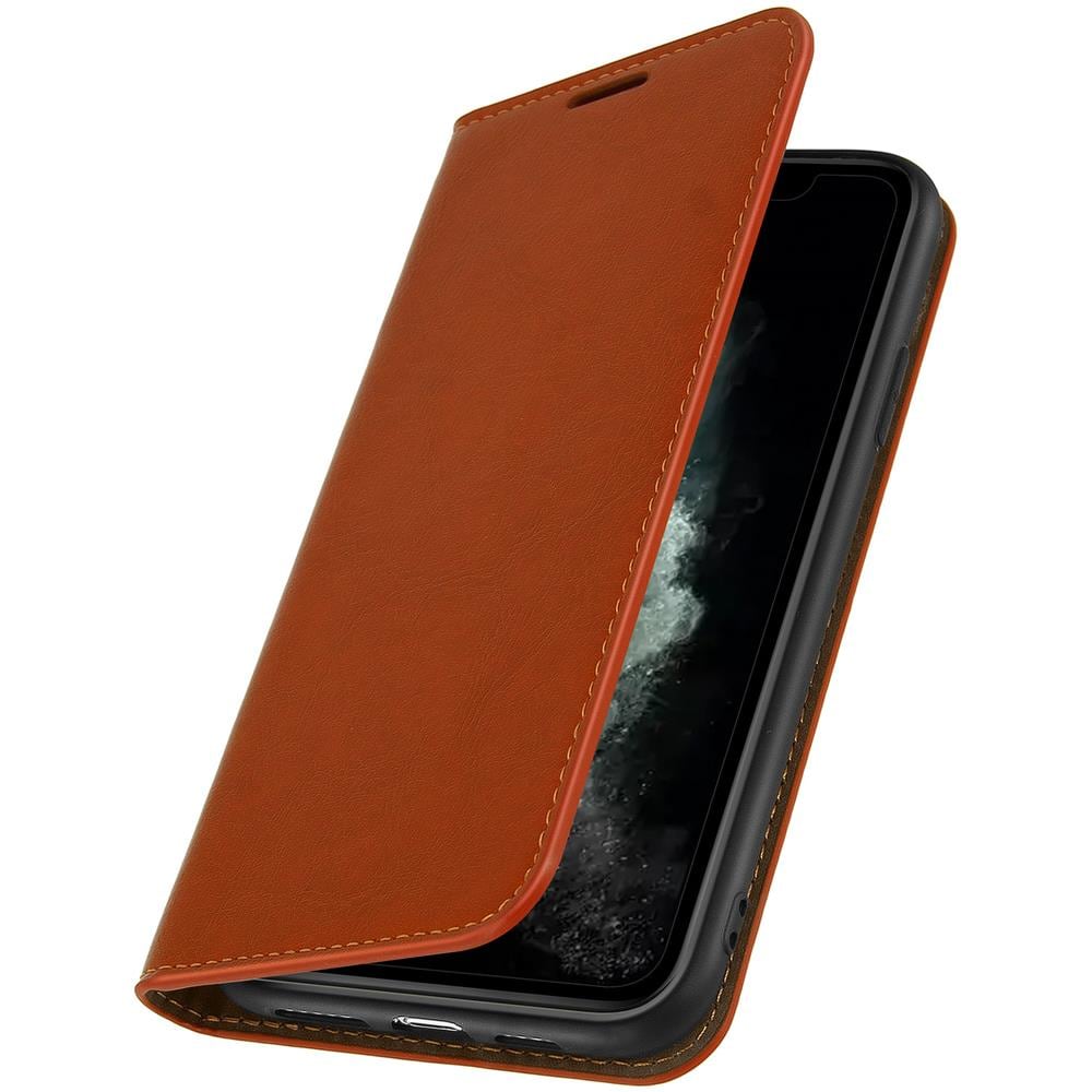 Custodia Apple Iphone 11 Pro Maxpelle Portafoglio Funzione Stand - Camel - Foto 2