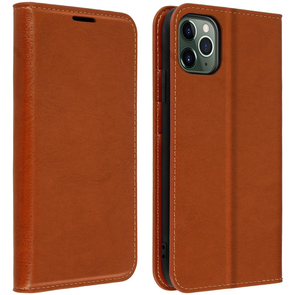 Custodia Apple Iphone 11 Pro Maxpelle Portafoglio Funzione Stand - Camel - Foto 1