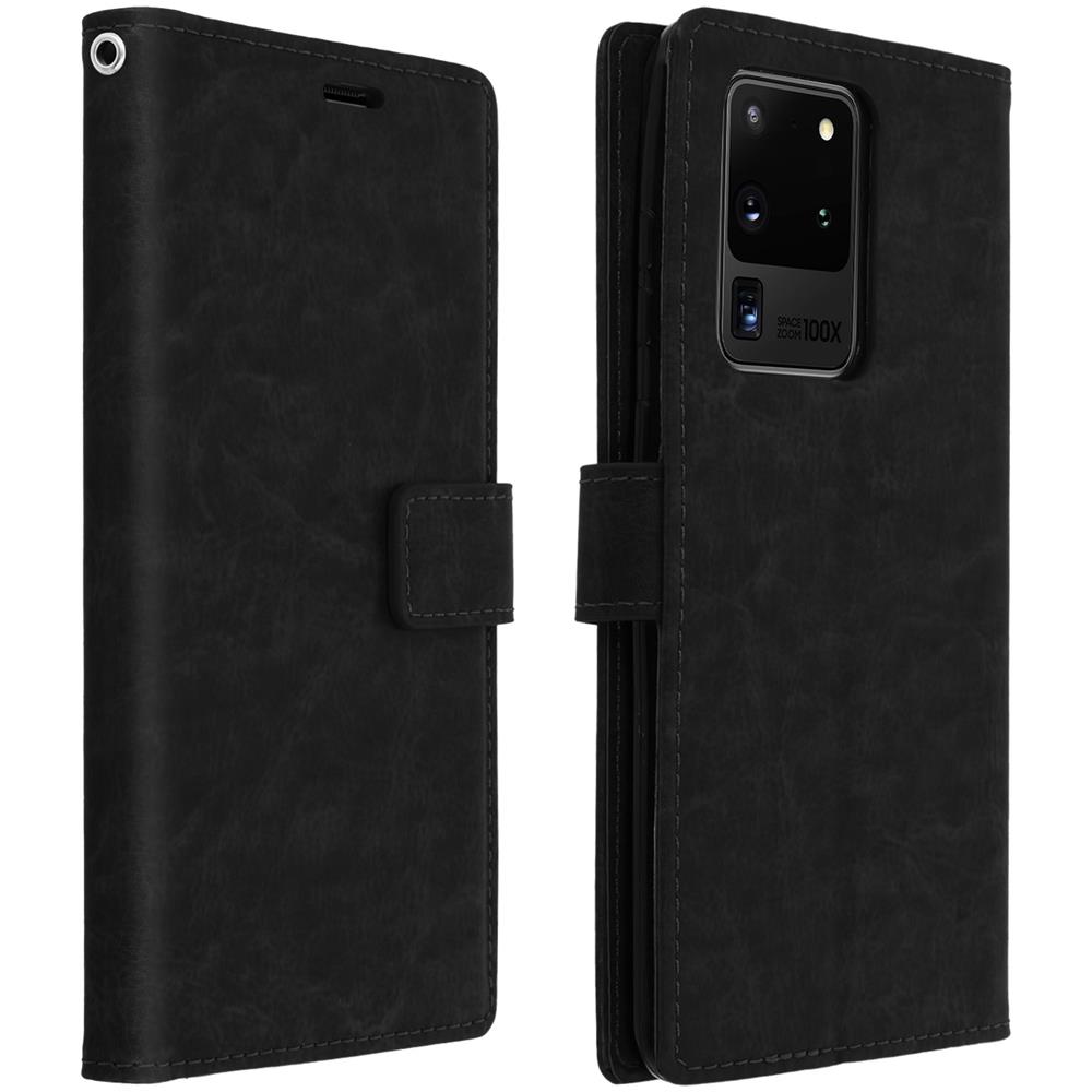 Custodia A Libro Samsung Galaxy S20 Ultra Portacarte Funzione Supporto - Nero - Foto 1