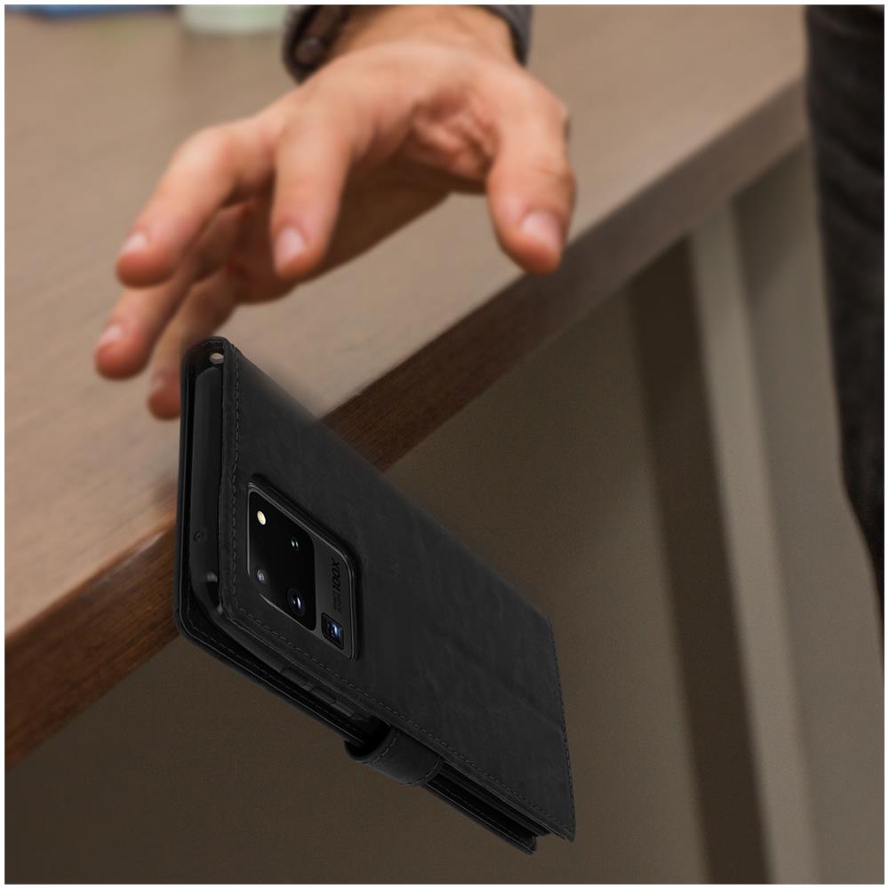 Custodia A Libro Samsung Galaxy S20 Ultra Portacarte Funzione Supporto - Nero - Foto 5