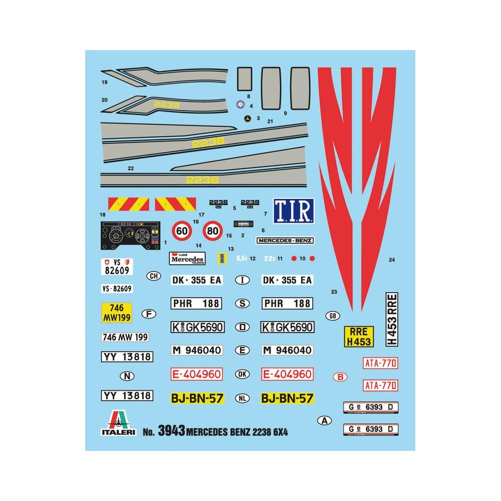 Mercedes-benz 2238 Truck 6x4 Kit 1:24 - Foto 3