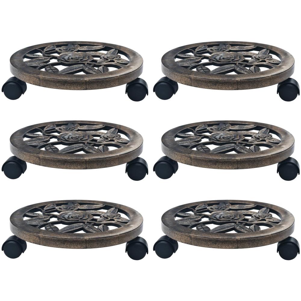 Carrelli Portavasi 6 Pz Bronzo 30 Cm In Plastica - Foto 1