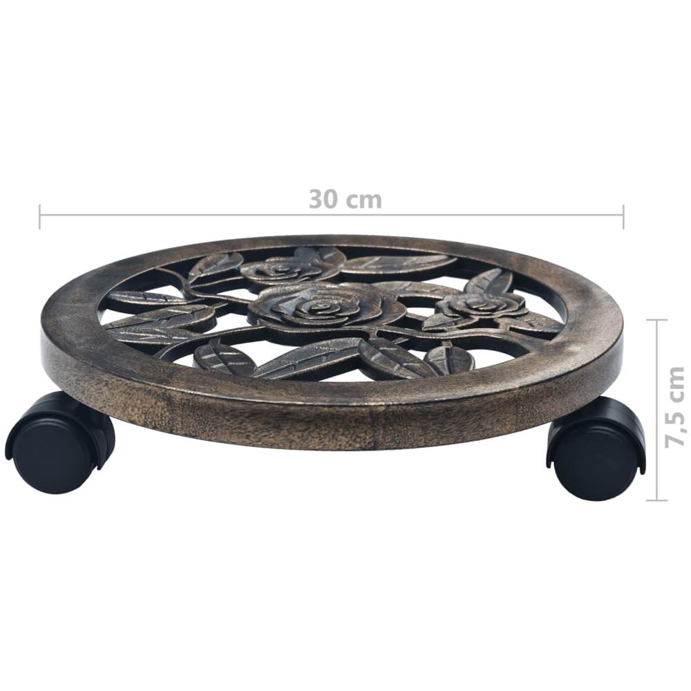 Carrelli Portavasi 6 Pz Bronzo 30 Cm In Plastica - Foto 5
