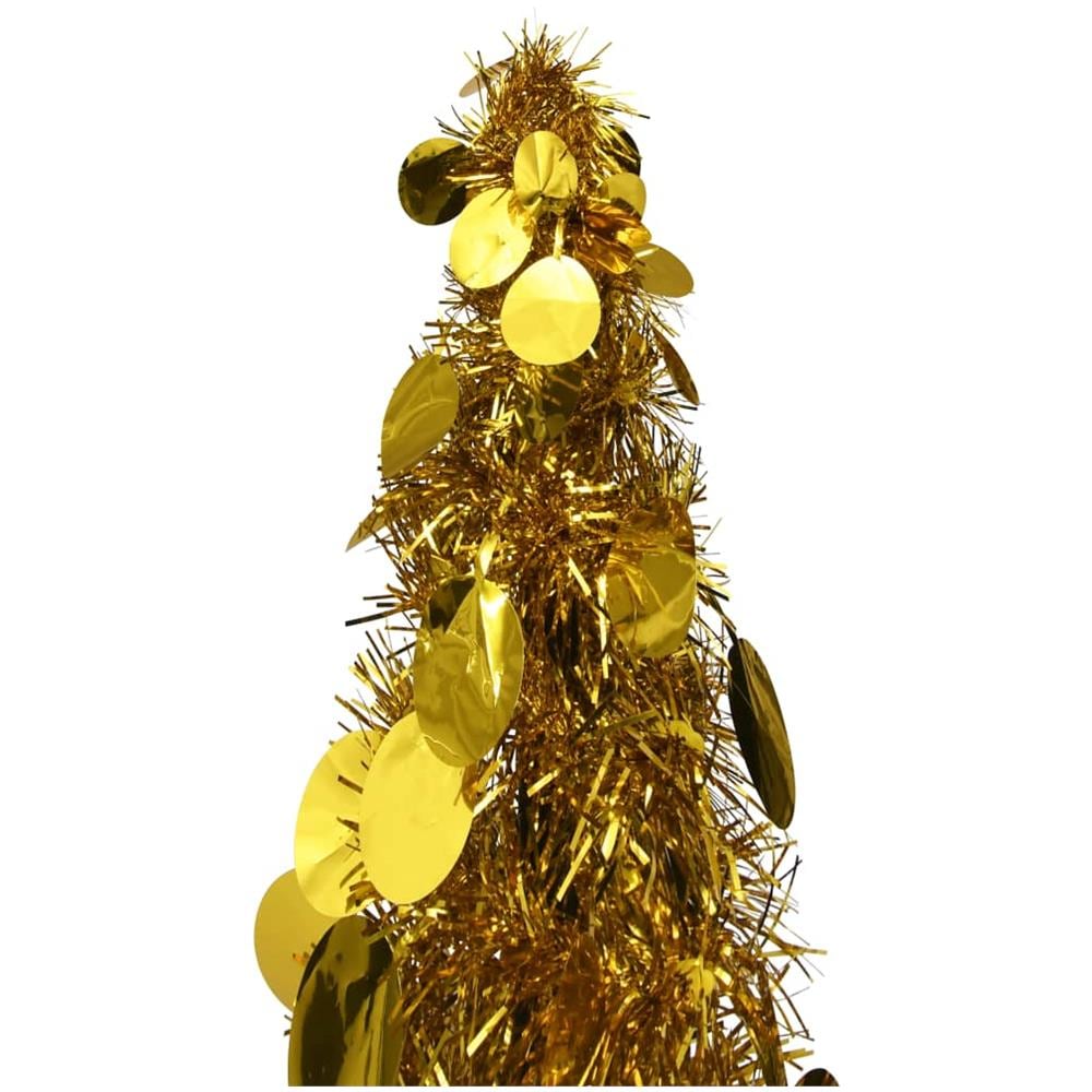 Albero di Natale Artificiale Apribile Dorato 120 cm PET - Foto 2