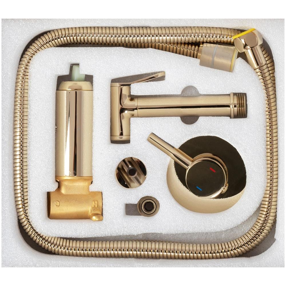 Ottone Colore Oro Rubinetto Bidet Miscelatore Ceramica 1,2m Tubo Flessibile - Foto 2