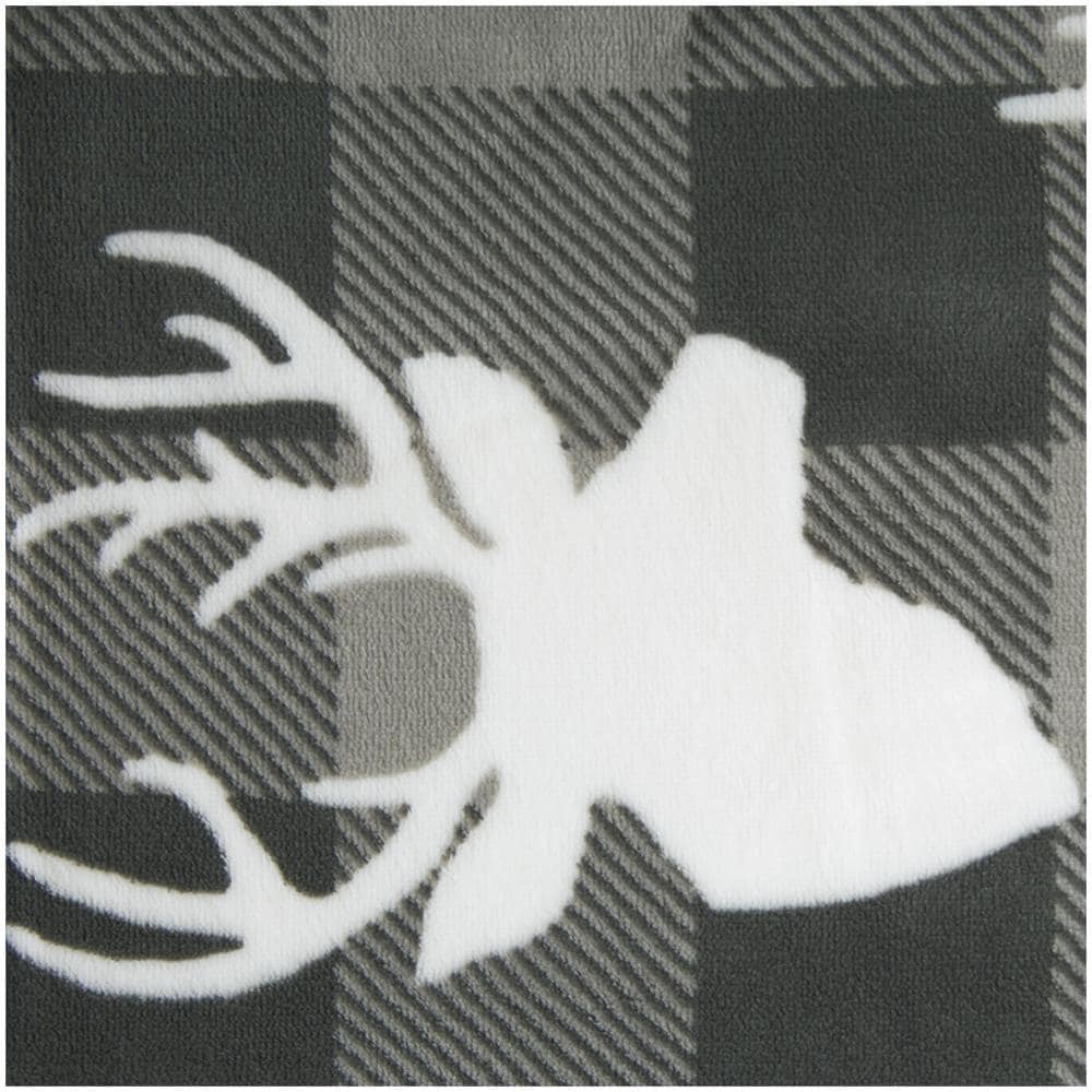 Coperta 150 X 200 Cm Grigia E Bianca Lutto - Foto 2