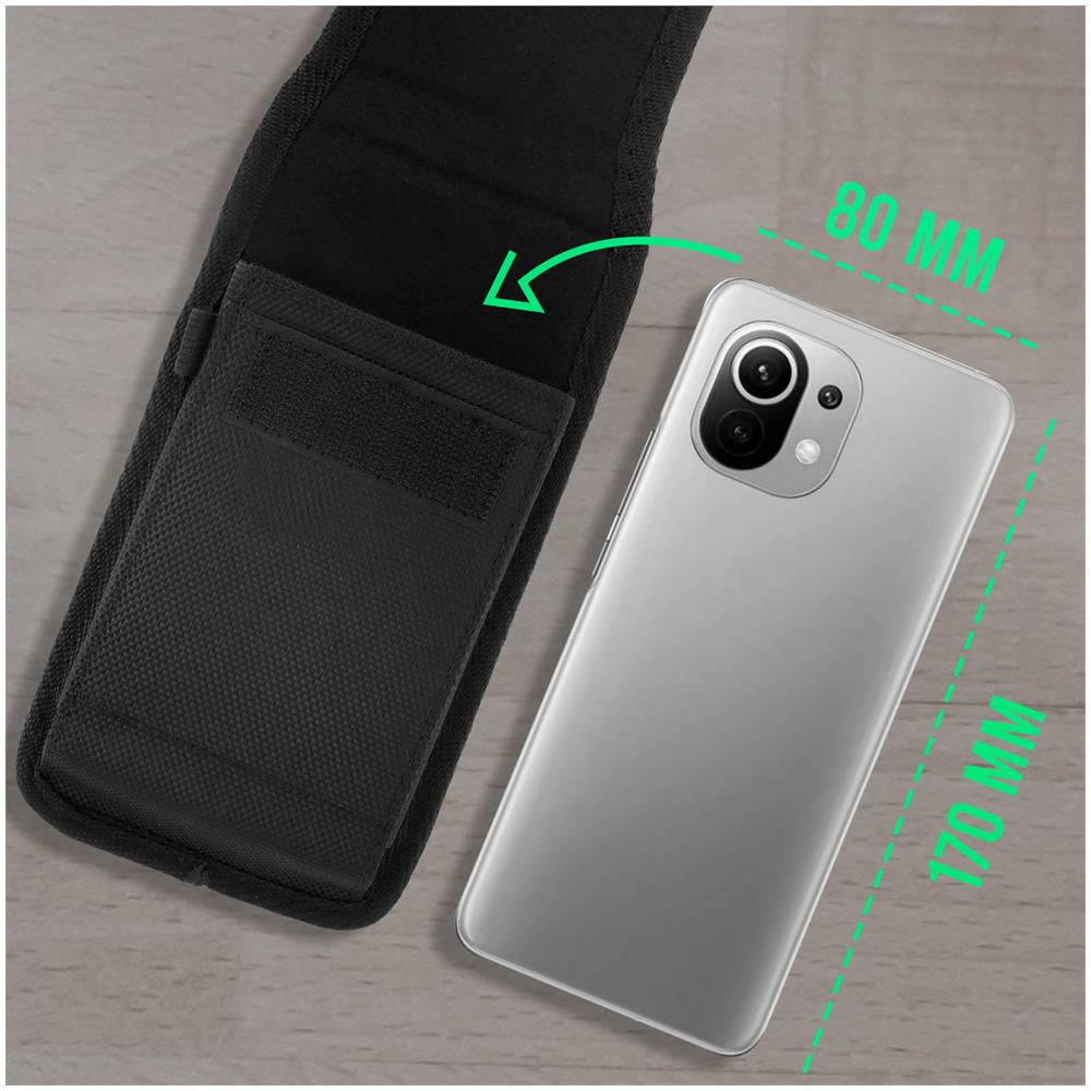 Custodia Da Cintura Universale Smartphone Resistente Agli Schizzi, Nera - Foto 2