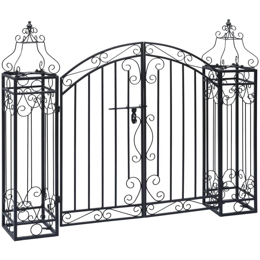 Cancello Ornamentale da Giardino Ferro Battuto 22x20,5x100 cm - Foto 2