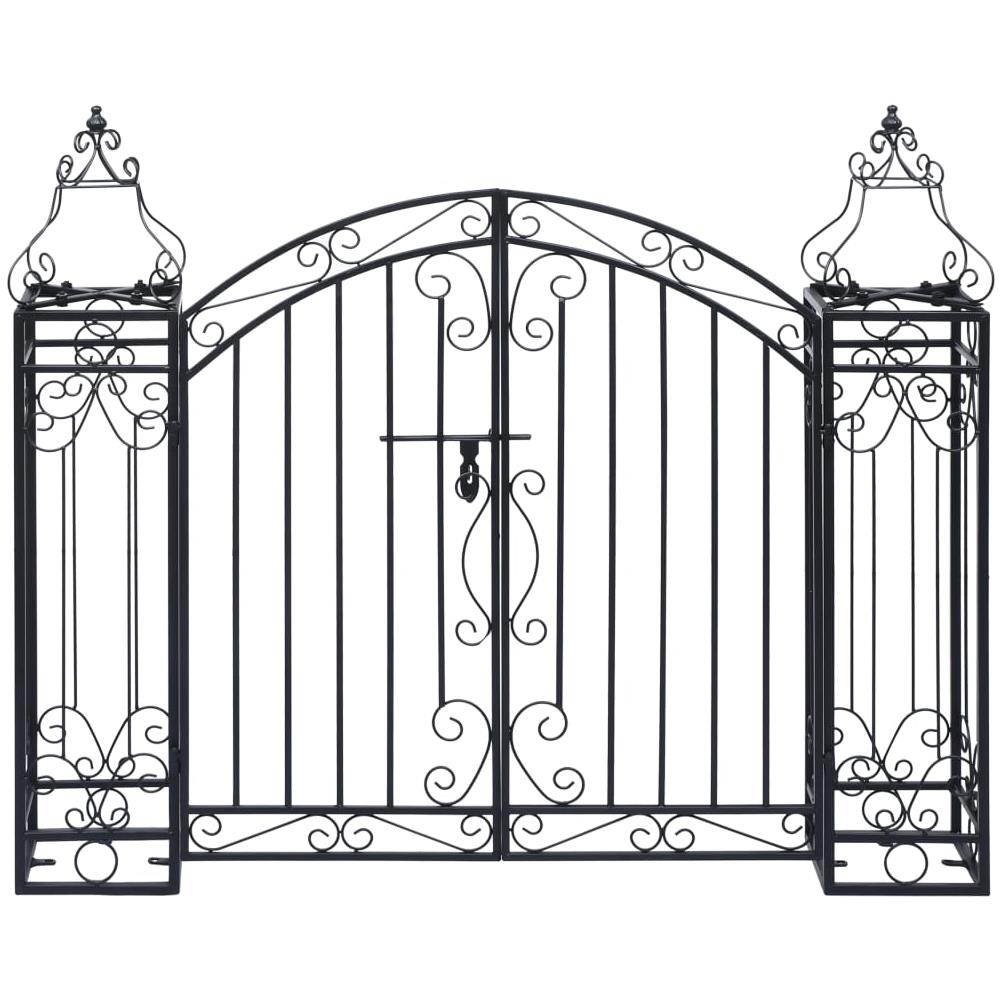 Cancello Ornamentale da Giardino Ferro Battuto 22x20,5x100 cm - Foto 1