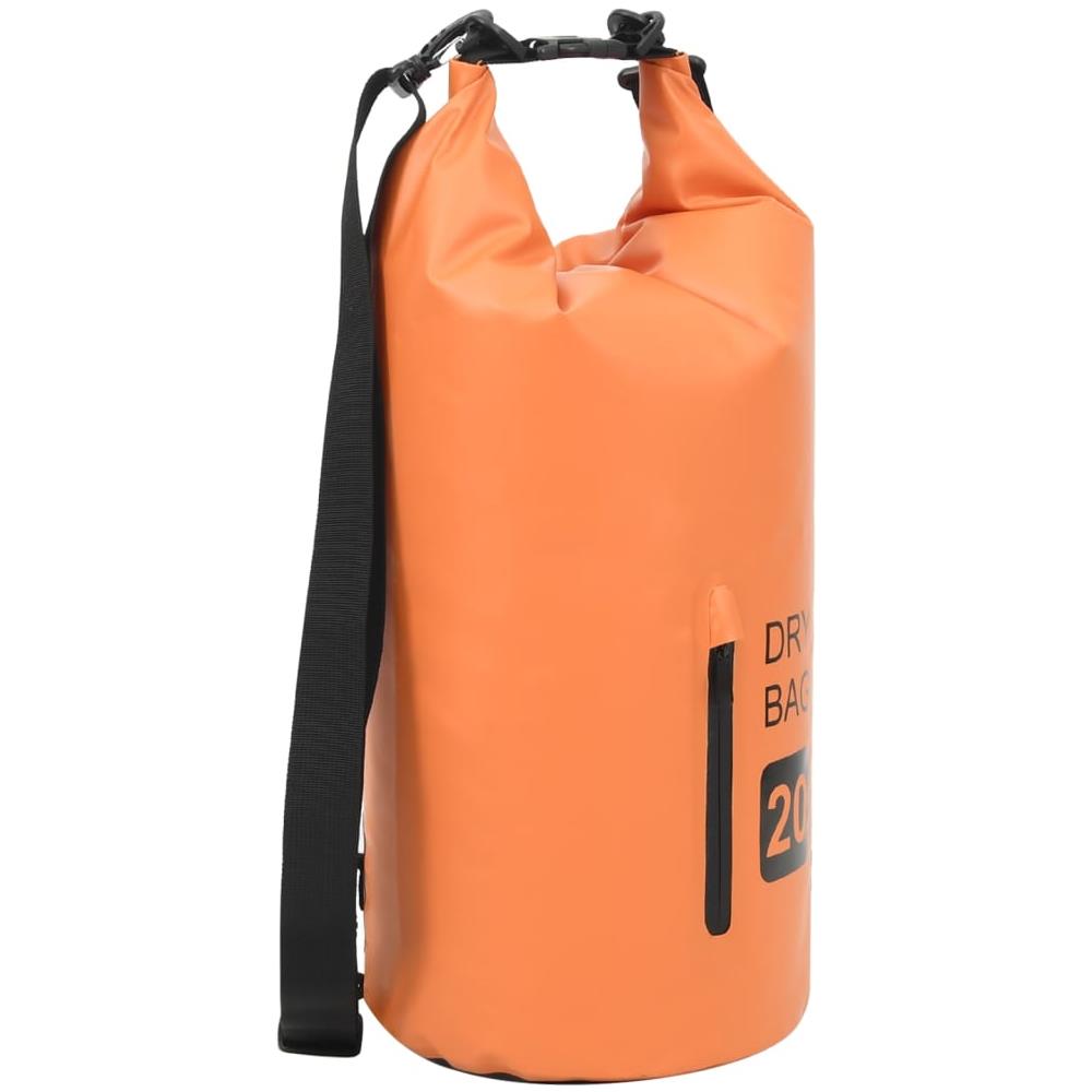 Borsa Impermeabile Con Cerniera Arancione 20 L In Pvc - Foto 1