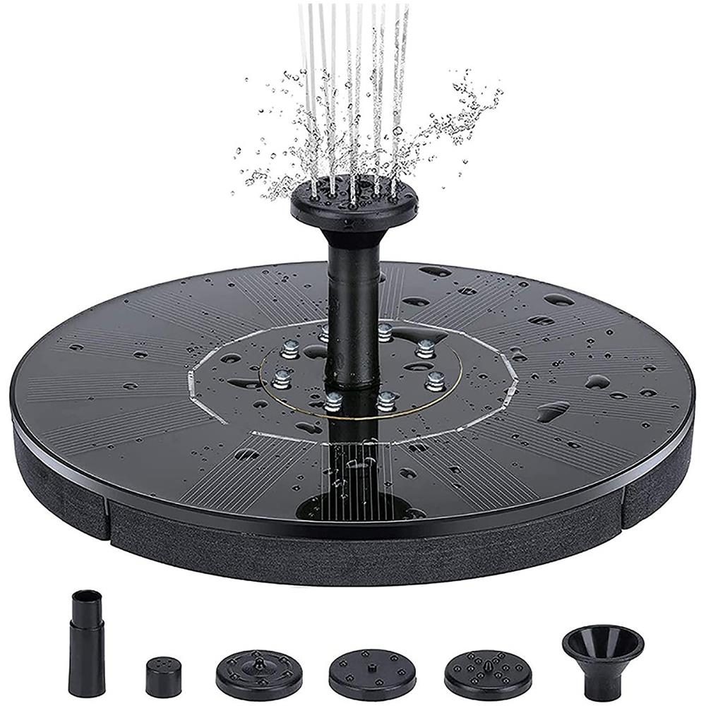 Fontana D'acqua A Energia Solare Da 18 Cm Con Illuminazione A Led Bianchi - Foto 1