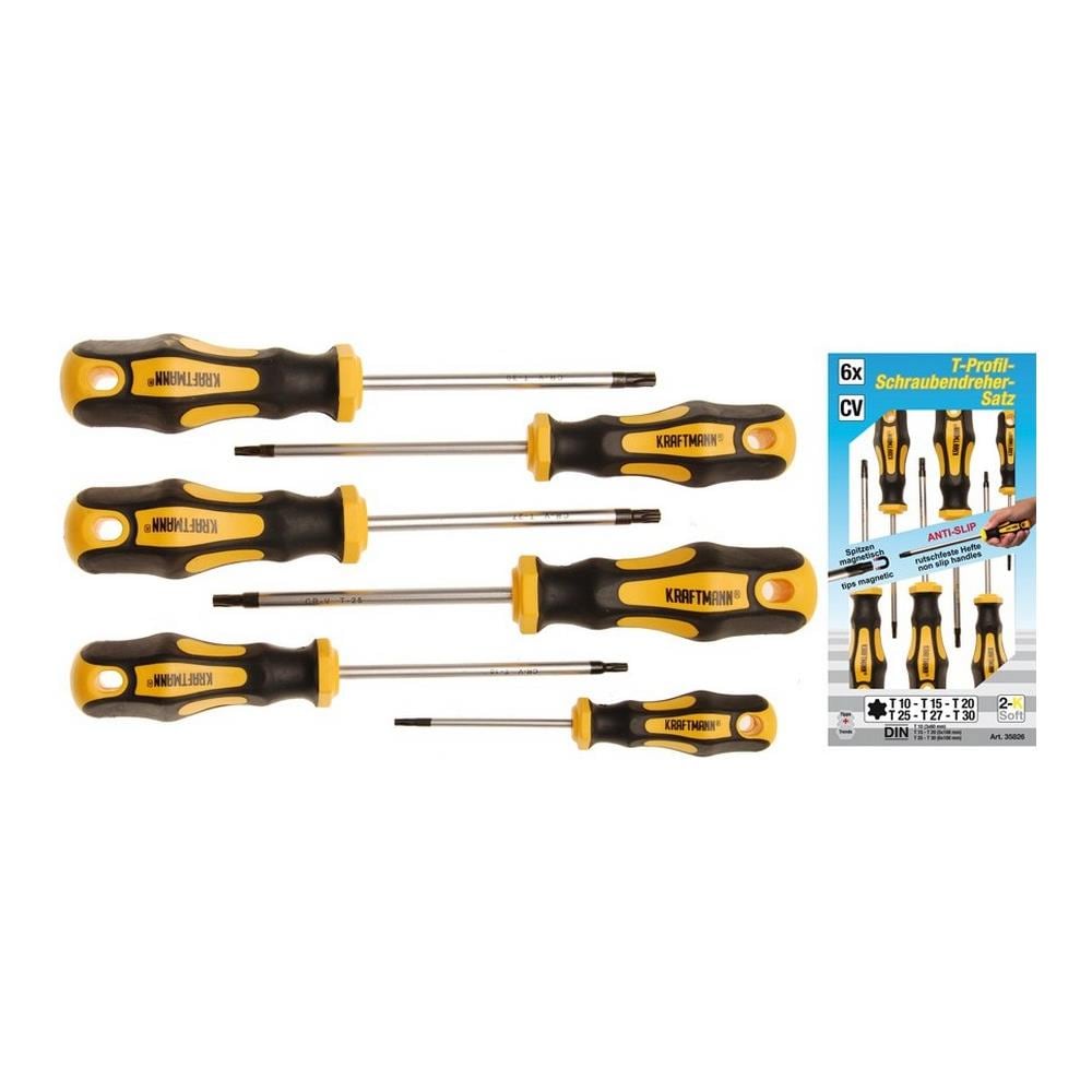 Kraftmann Set 6 Cacciaviti Torx Tx10-30 - Foto 1