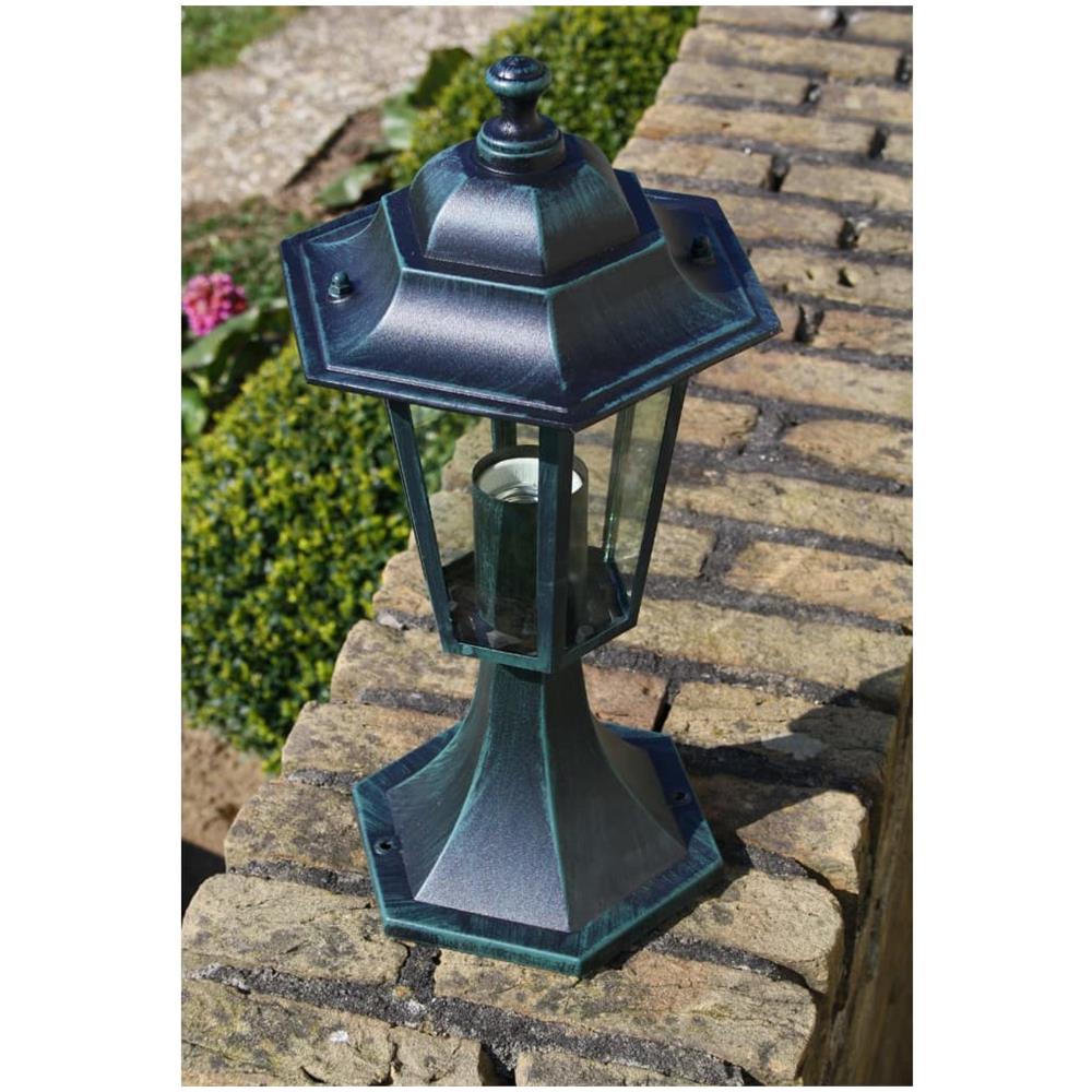 Lampioni da Giardino 2 pz Verde Scuro / Nero in Alluminio - Foto 3