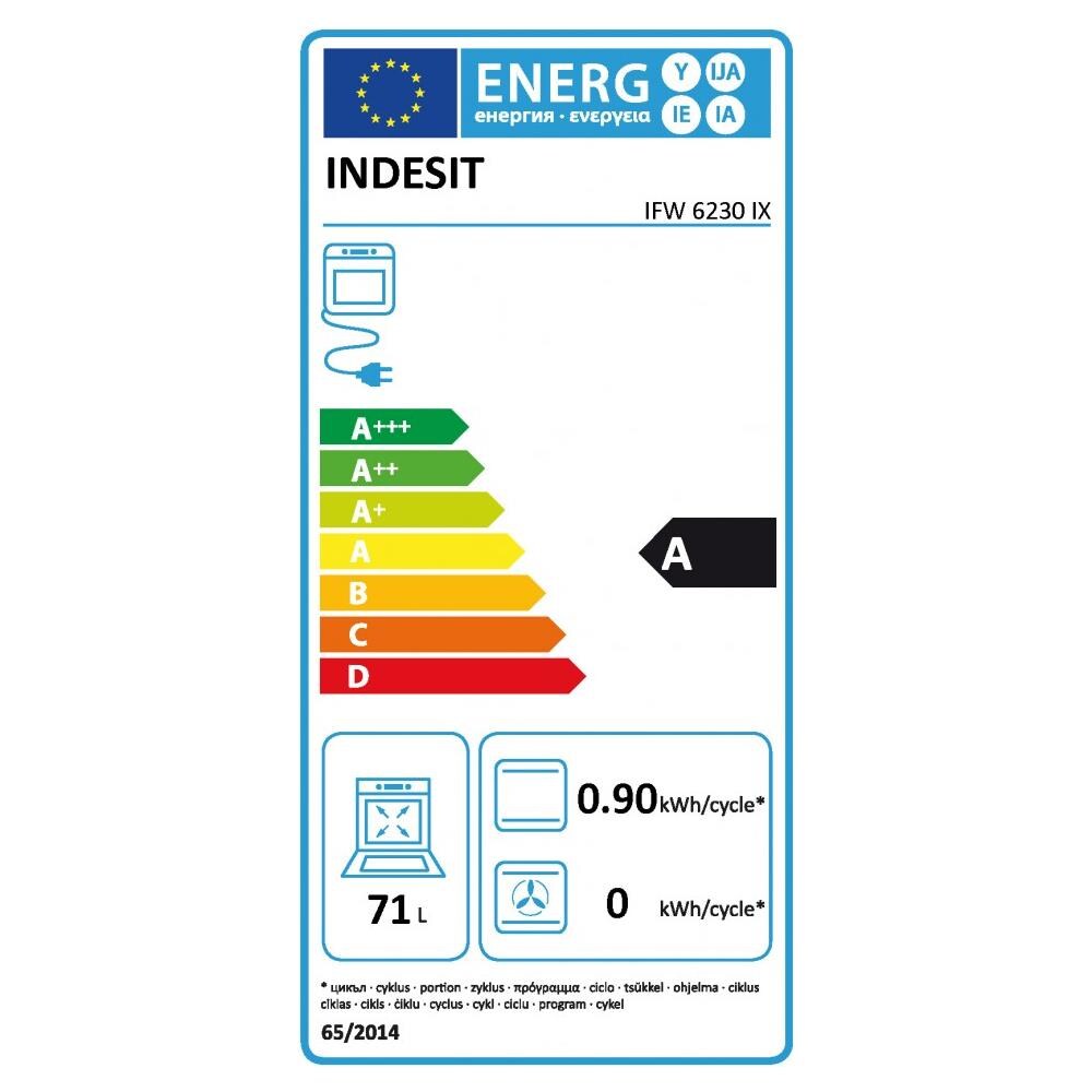 INDESIT - Forno Elettrico da Incasso IFW 6230 IX Capacità 71 L Statico  Colore Acciaio inox - ePRICE