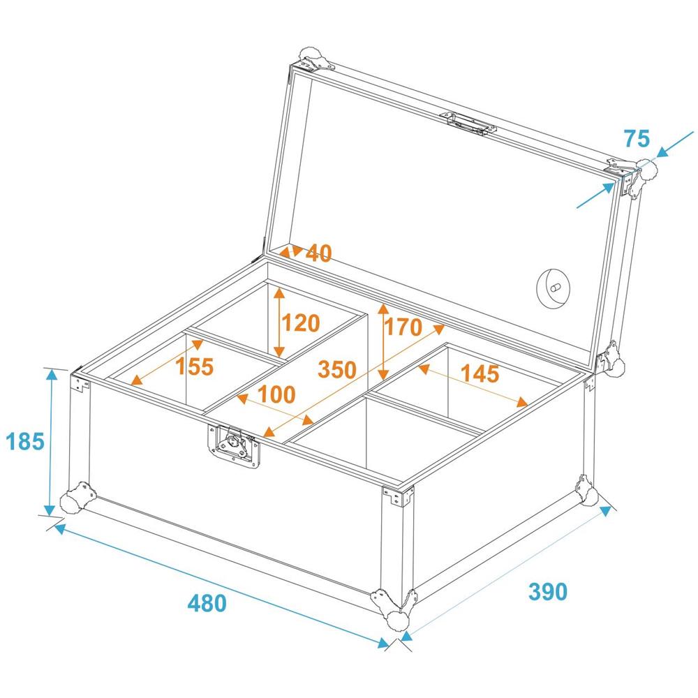 Flightcase Nero Imbottito Per 4 Luci Akku 4 Qlc Quickdmx - Foto 6