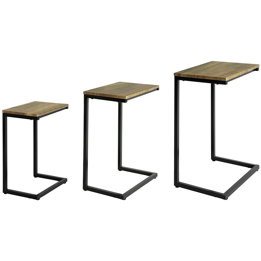 Set Da 3 Tavolini Tavolino Impilabile Tavolino Da Divano, tavolini Da Soggiorno, fbt102-f - Foto 1