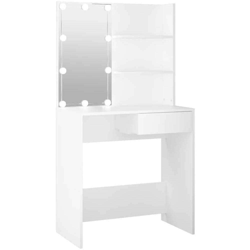 Toeletta Con Led Bianca 74,5x40x141 Cm - Foto 2