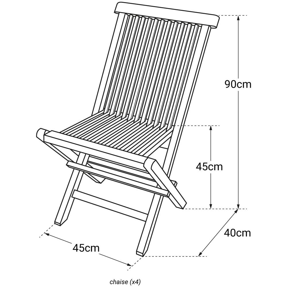 Set Di 4 Sedie Da Giardino In Teak Lombok - Foto 2