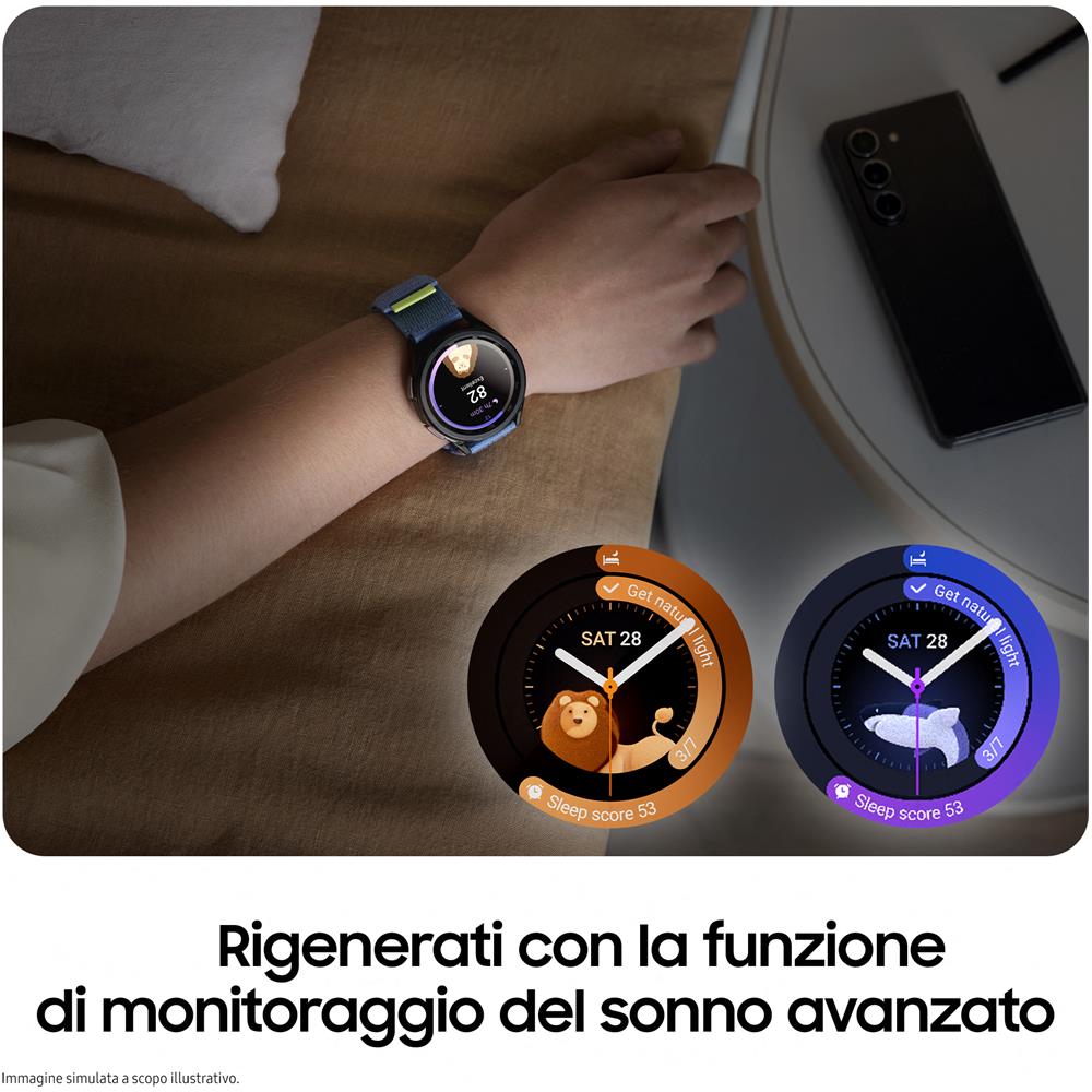 Galaxy Watch6 Classic 43 mm Impermeabile 5ATM Display 1.3" 16 GB Bluetooth WiFi e NFC per Fitness con Cardiofrequenzimentro Silver - Foto 6