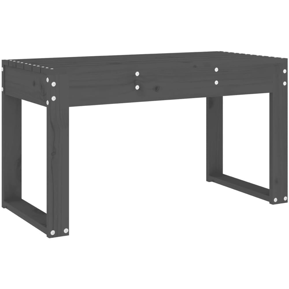 Panca da Giardino Grigia 80x38x45 cm Legno Massello di Pino - Foto 2