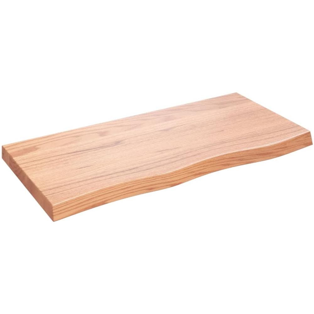 Ripiano Muro Marrone 100x50x (2-6) cm Massello Rovere Trattato - Foto 1