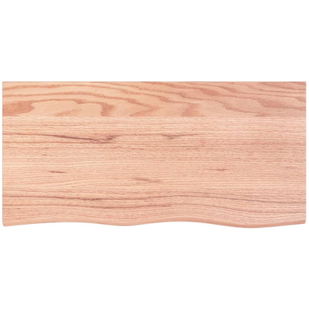 Ripiano Muro Marrone 100x50x (2-6) cm Massello Rovere Trattato - Foto 2