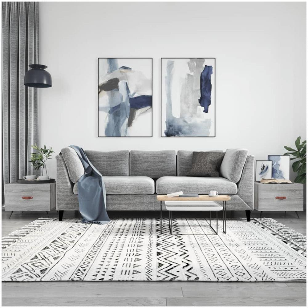 Tavolini Salotto 2pz Grigio Sonoma 50x50x40cm Legno Multistrato - Foto 1