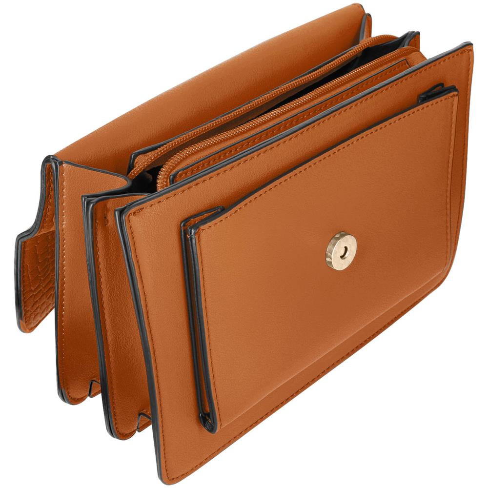 Borsa A Tracolla Con Catena In Metallo, Marrone - Foto 2