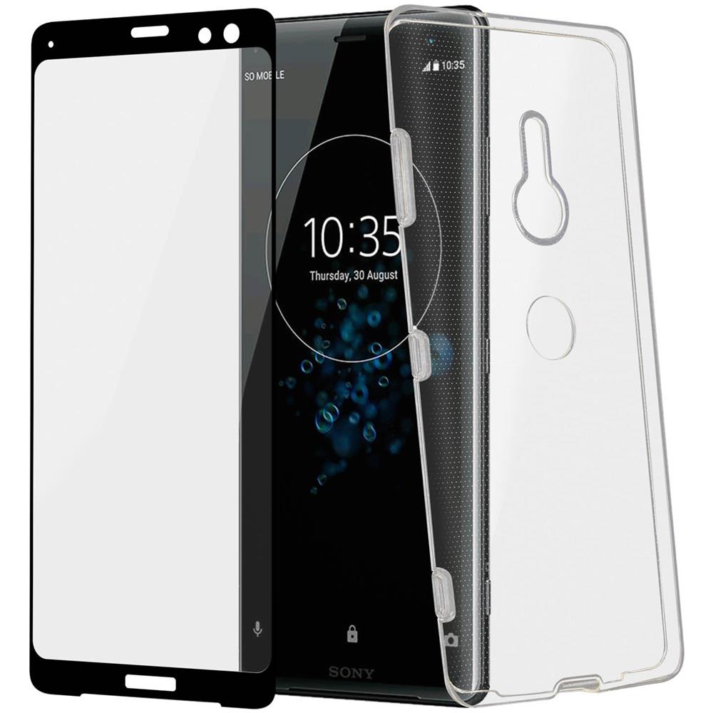 Cover Posteriore + Pellicola Vetro Temperato Trasparente Xperia Xz3 - Foto 2