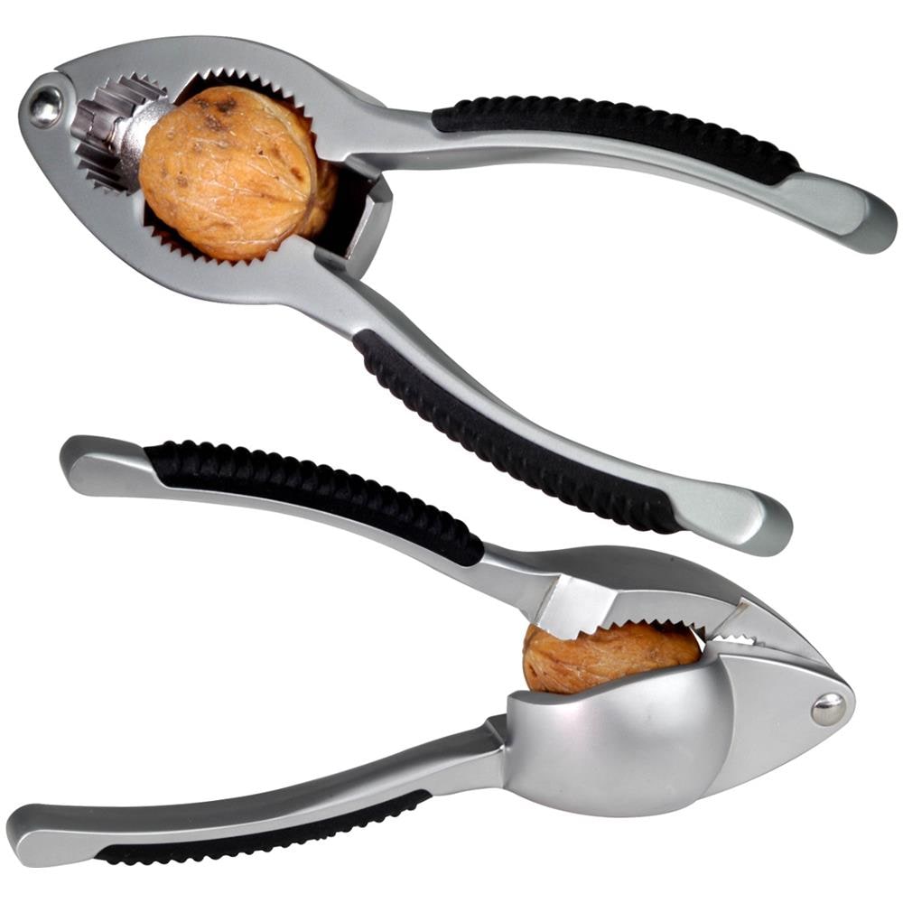 Schiaccianoci Rompi Noci Bombato Pesante Con Raccogli Guscio Lega Di Zinco Cm. 18 - Foto 2