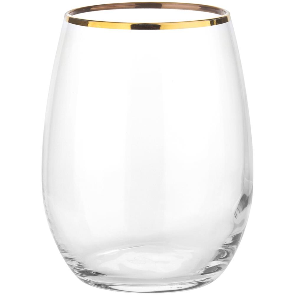 Set Bicchieri Amber Bordo Oro In Vetro, 6 Pezzi Trasparente - Foto 10