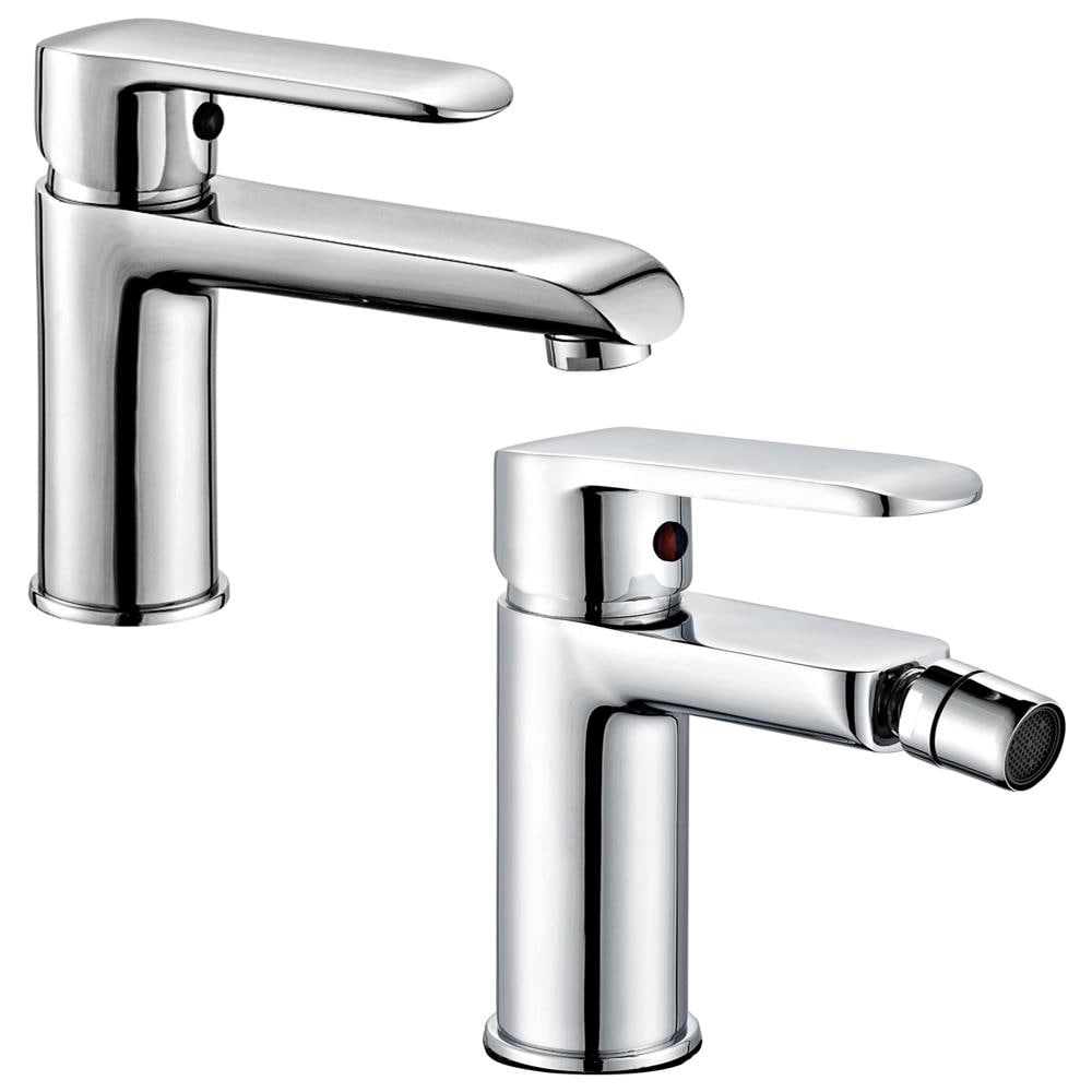 Coppia Di Miscelatore Rubinetto Bidet E Miscelatore Lavabo Linea America Cromata - Foto 1