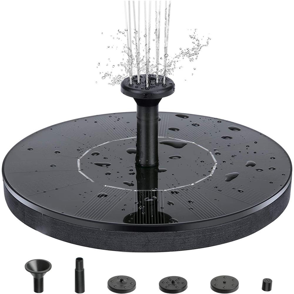 Fontana Decorativa Ad Energia Solare 16 Cm Nera - Foto 1