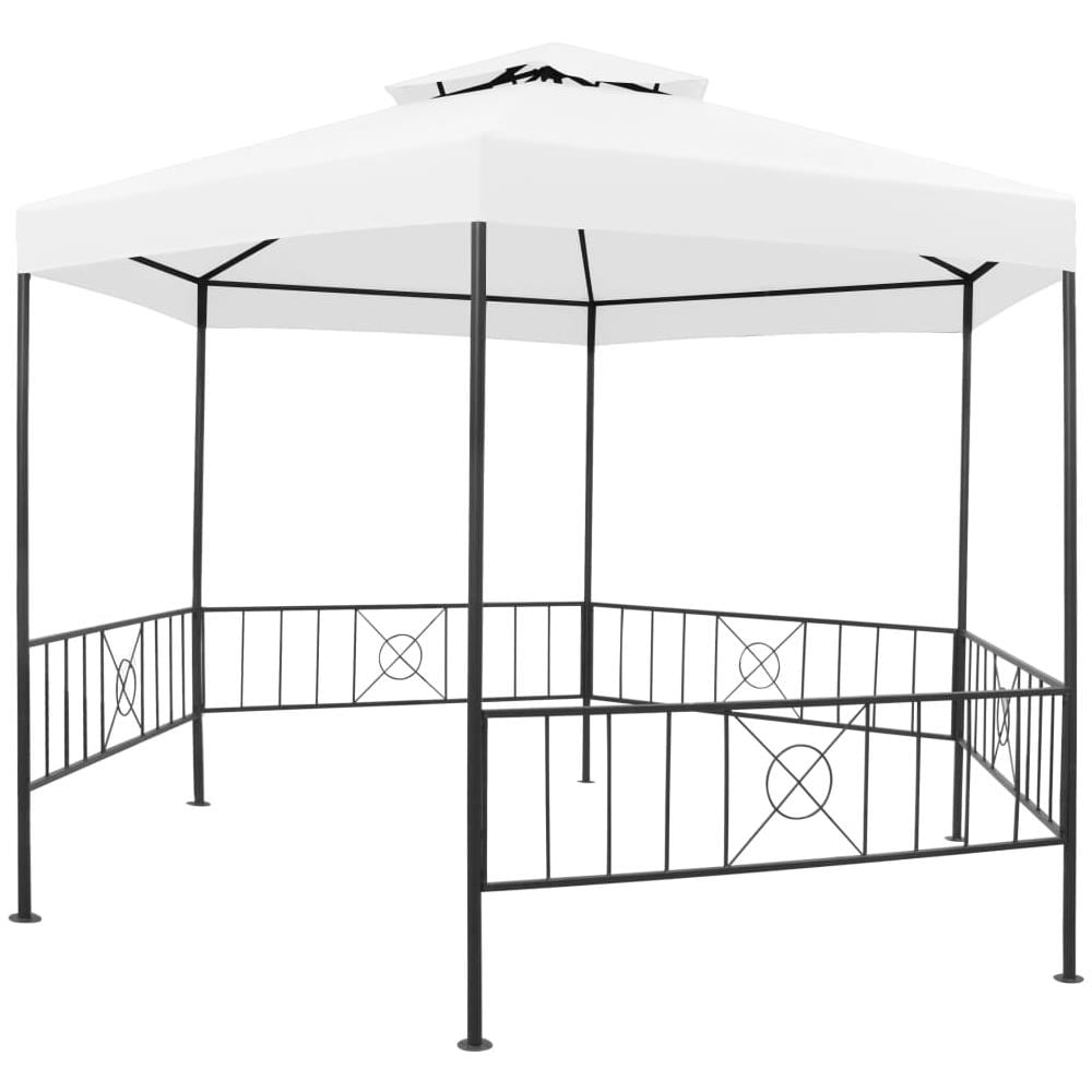 Gazebo da Giardino 323x275x265 cm Bianco 180 g / m² - Foto 2