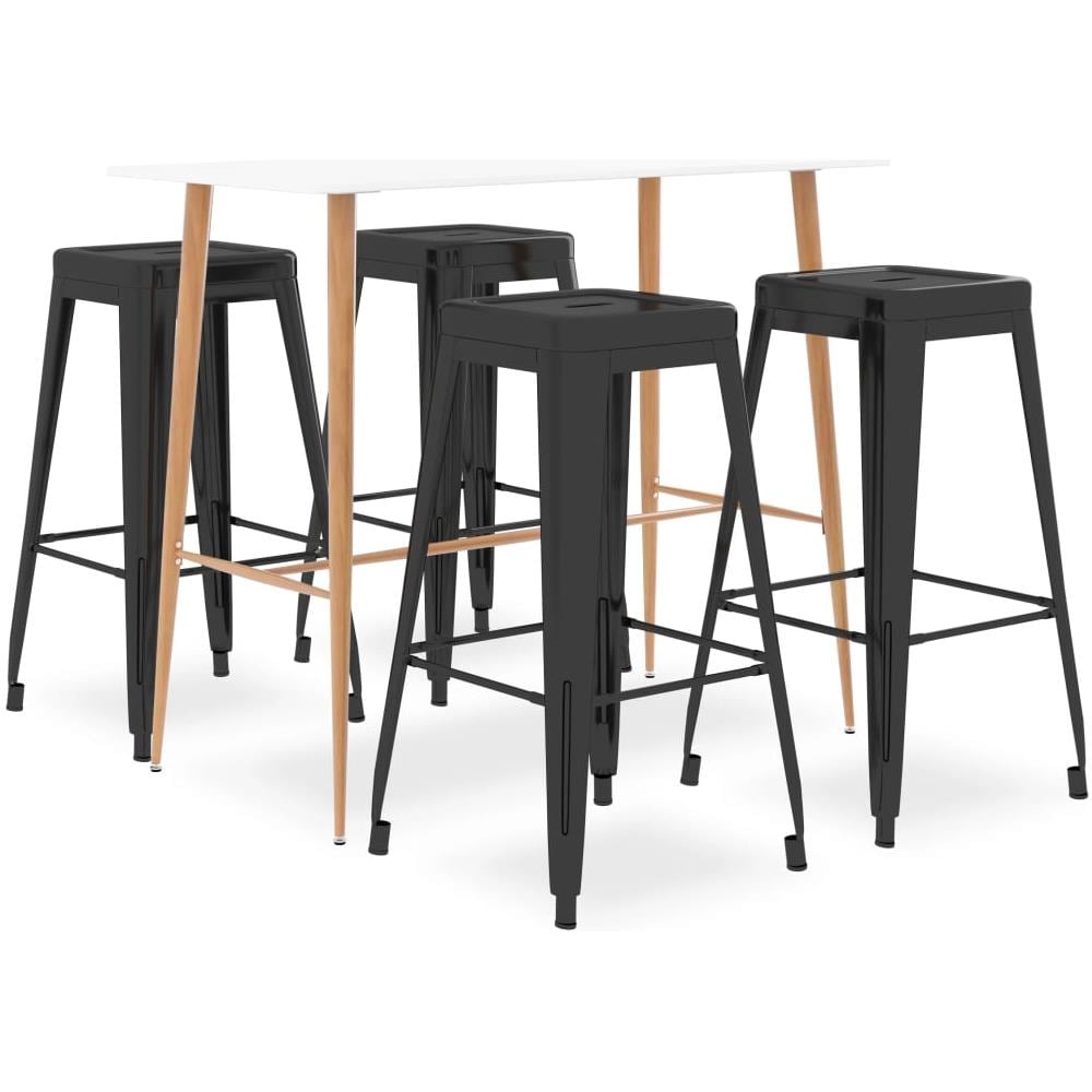 Set da Bar 5 pz Bianco e Nero - Foto 1