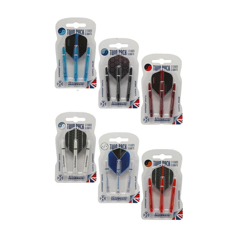 Twin Pack Harrows Supergrip Medium 47mm Rosso - Foto 1