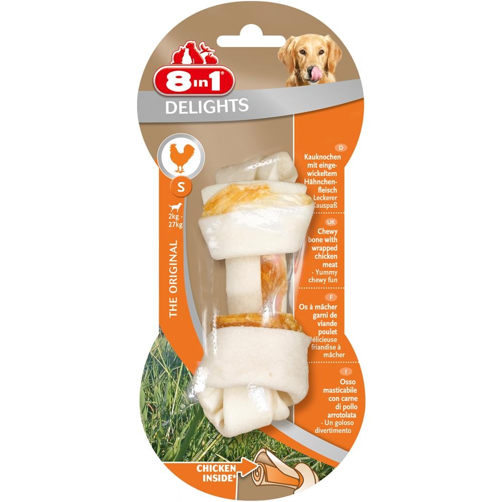 Snack per Cani Delights con Pollo 1 osso S - Foto 1