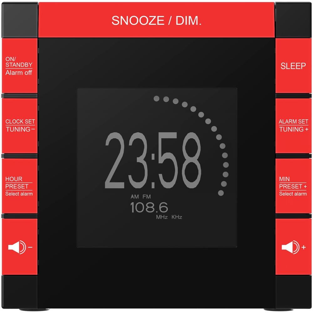 Radio Orologio RR70PROCKWOOD FM / PLL Colore Nero Marrone Rosso - Foto 2