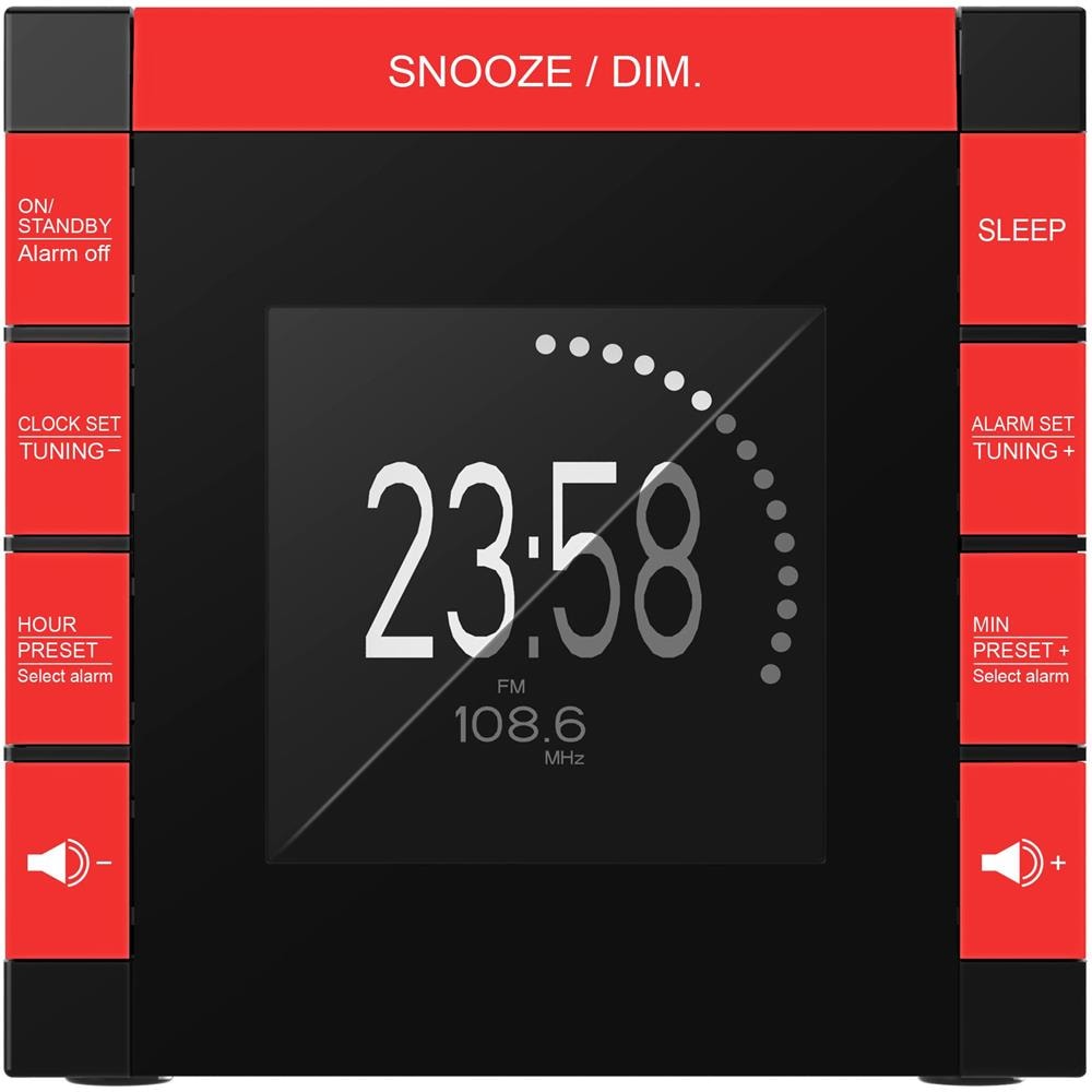 Radio Orologio RR70PROCKWOOD FM / PLL Colore Nero Marrone Rosso - Foto 1