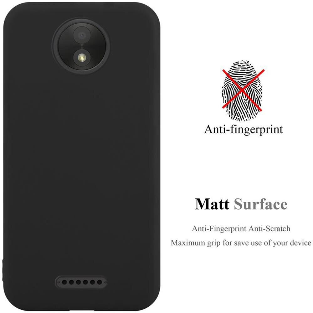 Custodia Compatibile Con Motorola Moto C Plus In Candy Nero - Coperchio Protettivo In Silicone Tpu Flessibile - Foto 2