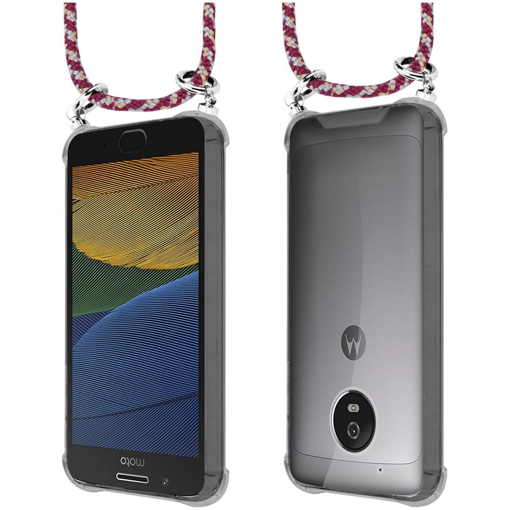 Catena Di Telefoni Cellulari Compatibile Con Motorola Moto G5 In Rosso Giallo Bianco - Coperchio Protettivo In Silicone Con Anelli D'argento, Cinturino In Corda E Custodia Staccabile - Foto 8