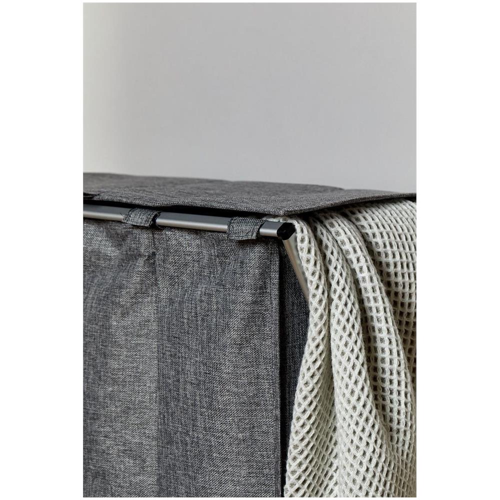 Cesto Portabiancheria Trio Top, Grigio, 3 Camere, Wenko - Foto 7